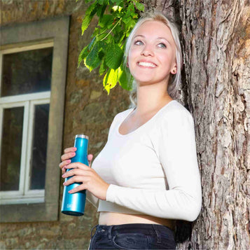 Isolier-Flasche Edelstahl 0,5l Wasserblau