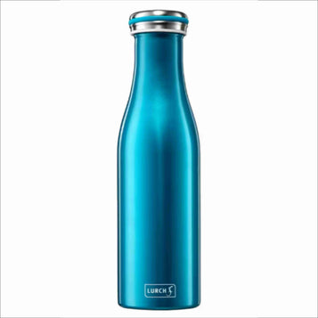 Isolier-Flasche Edelstahl 0,5l Wasserblau