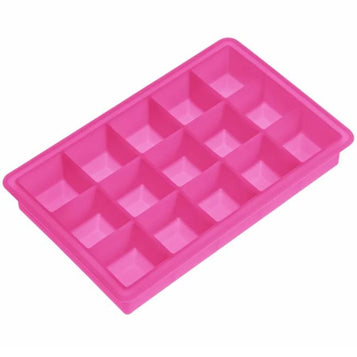 Eiswürfelbereiter 15 Quader 3x3 cm pink
