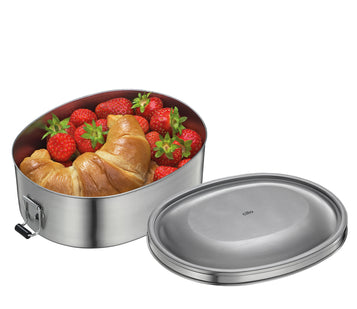 Lunch Box MONTE oval, Edelstahl