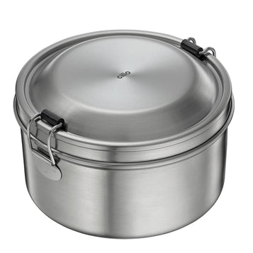 Lunch Box MONTE rund, Edelstahl