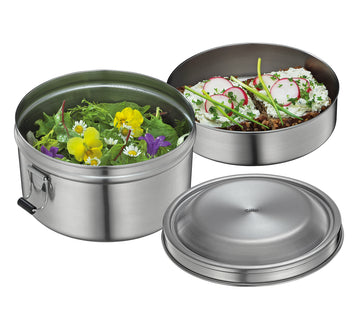 Lunch Box MONTE rund, Edelstahl