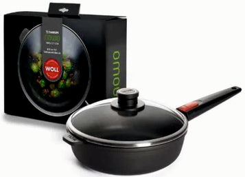 Woll Guss-Hochrandpfanne, Ø 24 cm Set