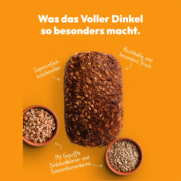 Brotbackmischung für Dinkelvollkornbrot