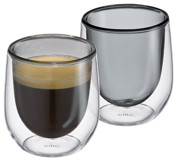 Espresso-Glas VERONA, grau