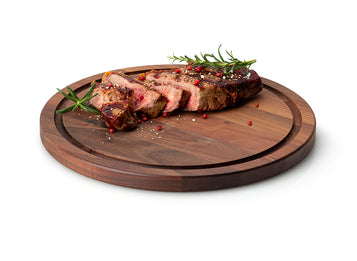 Steakteller rund, Walnussholz