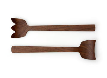 Salatbesteck Walnuss 30,5 cm