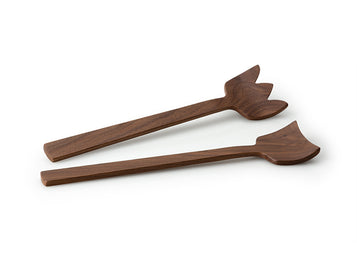 Salatbesteck Walnuss 30,5 cm