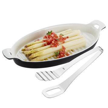 Servierplatte mit Zange PRESENTO
