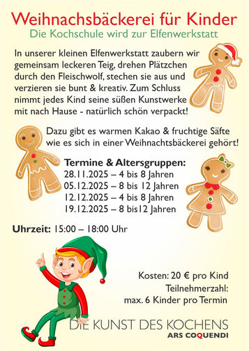 Weihnachtsbäckerei für Kinder 28.11.2025 Ausgebucht