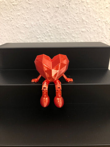 3D Flexi Herz klein metallic