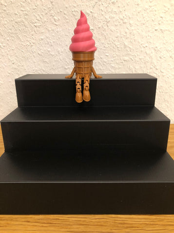 3D Flexi Softeiswaffel rosa