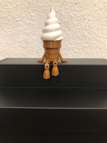 3D Flexi Softeiswaffel weiß