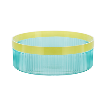 Glasschale Groove 'blue'