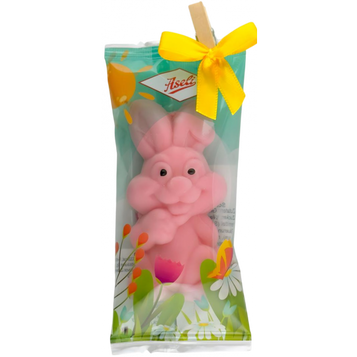 Osterhase, rot mit Schleife