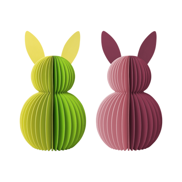 Papierhasen Fuchsia, 2er-Set